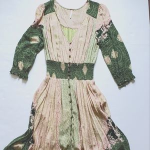 Free People button maxi dress - size M